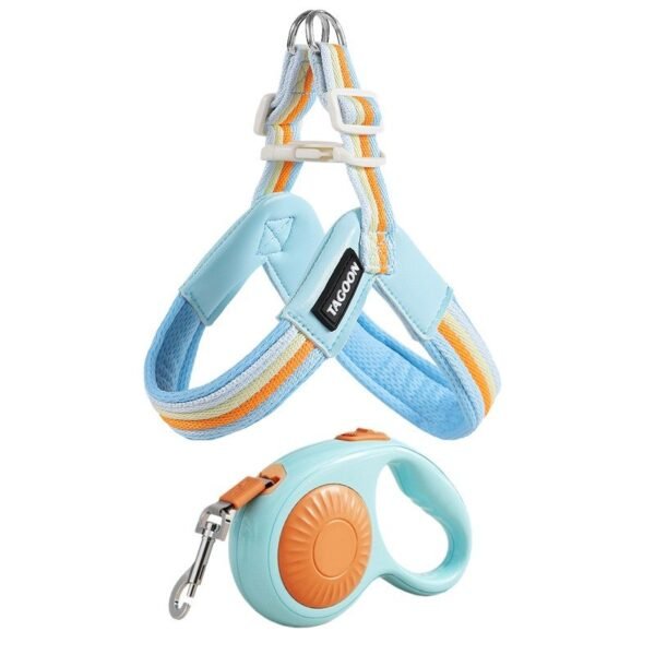 Dog leash chest strap vest