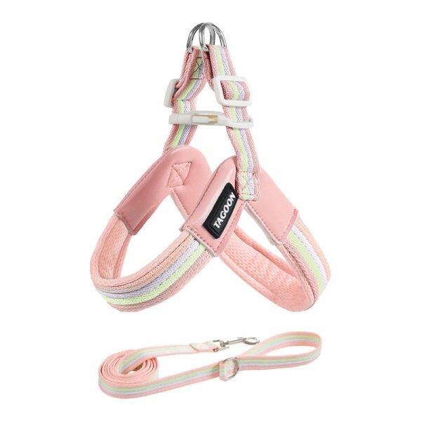 Dog leash chest strap vest