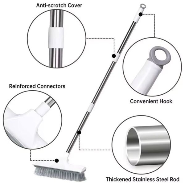2-in-1 Adjustable Floor Scrub Brush