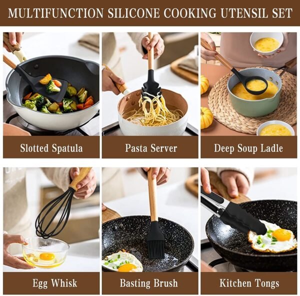 12-piece Silicone Food-grade Kitchen Utensils